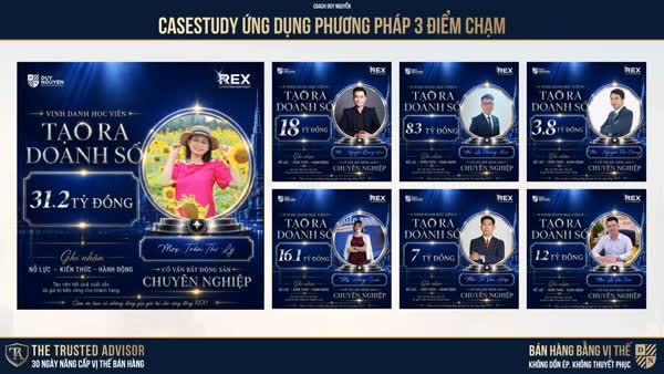 Bảng vinh danh học viên booking thành công