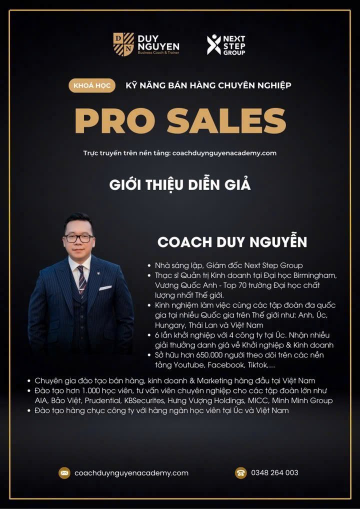 Coach Duy Nguyễn, Business Coach, Next Step Group